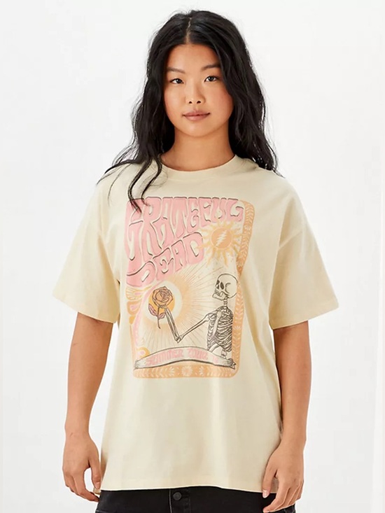 American Eagle Outfitters Tops - American Eagle Yellow Grateful Dead T-shirt - L/XL
